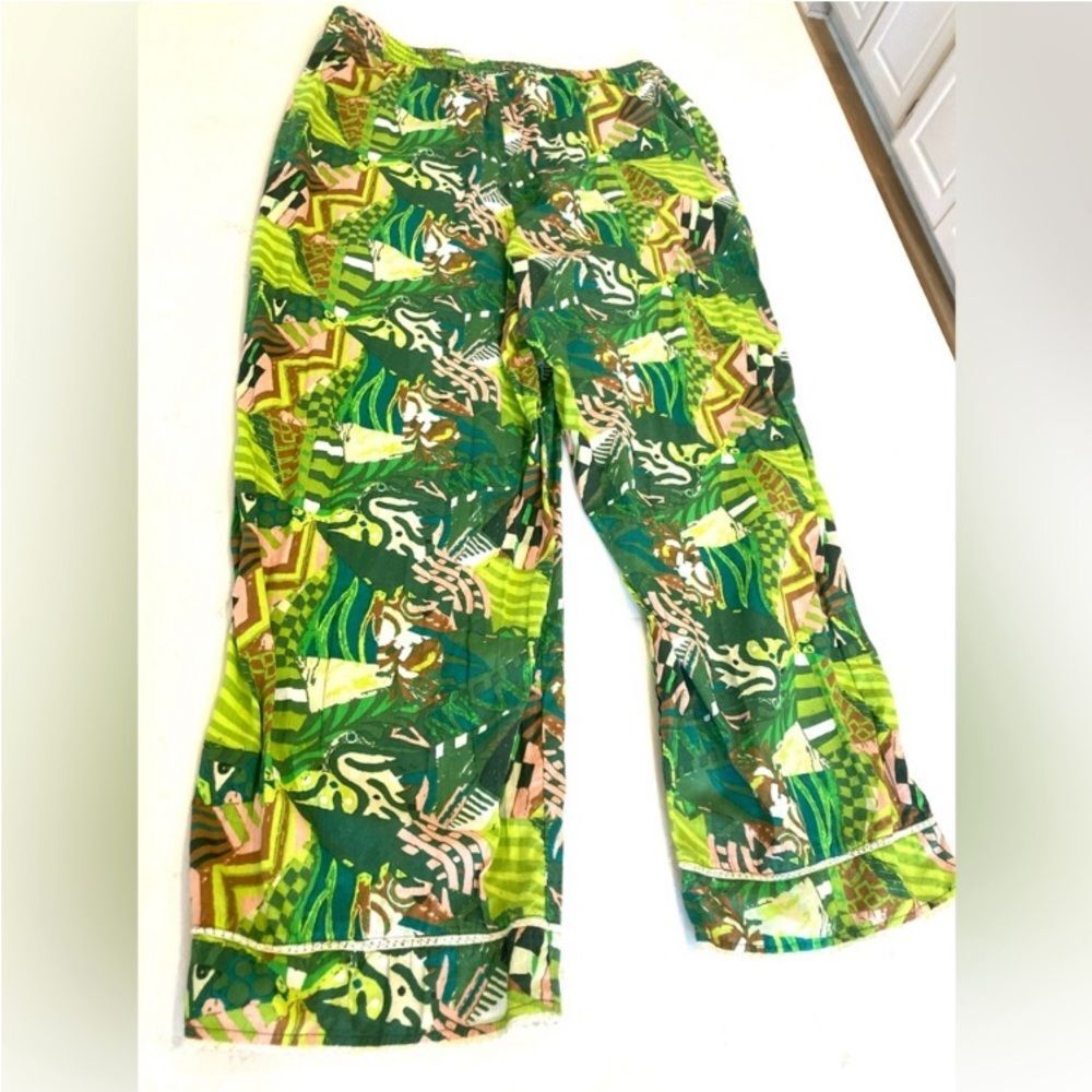 Haute Hippie 100% Cotton Abstract Artsy
Rainforest Pajama Pants with Pockets M
